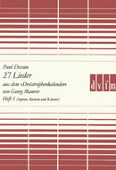 27 Lieder aus dem „Dreistrophenkalender“ = 27 Songs from the “Dreistrophenkalender”, Vol. 1: 9 Songs for Soprano, Baritone and Piano