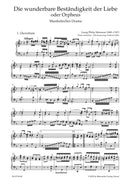 Die wunderbare Beständigkeit der Liebe oder Orpheus TVWV 21:18(ヴォーカル・スコア)