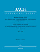 Konzert in a-moll "Tripelkonzert" = Concerto in A minor "Triple Concerto" BWV 1044 (Score)