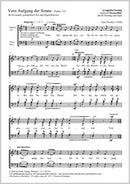Vom Aufgang der Sonne(合唱楽譜)