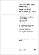 Vier Quartette für Männerchor (Score)
