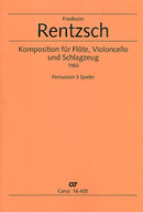 Komposition für Flöte, Violoncello und Schlagzeug (Score)