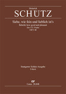 Siehe, wie fein und lieblich ist's, SWV 48 (Score)