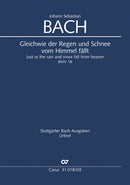 Gleichwie der Regen und Schnee vom Himmel fällt, BWV 18(ヴォーカル・スコア)