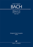 Missa in G, BWV 236(ヴォーカル・スコア)