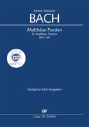Matthäus-Passion = St. Matthew Passion, BWV 244(ヴォーカル・スコア、ドイツ語)