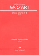 Missa brevis in d, KV 65 (61a)(ポケットスコア)