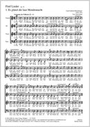 Fünf Chorlieder (Mörike) op. 31