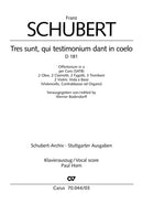 Tres sunt, qui testimonium dant in coelo, D 181(ヴォーカル・スコア)