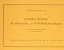 Deutsches Proprium der Votivmesse zur Professfeier von Frauen