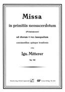 Missa in primitiis neosacerdotum, op. 152 (Score)