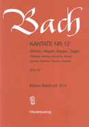 Kantate BWV 12 "Weinen, Klagen, Sorgen, Zagen" (ヴォーカル・スコア)