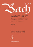 Kantate BWV 105 "Herr, gehe nicht ins Gericht" (ヴォーカル・スコア)