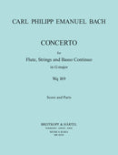 Flute Concerto in G major Wq 169(score and parts)