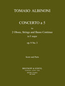 Concerto a 5 in F major Op. 9/3(score and parts)