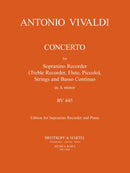 Concerto in A minor RV 445(ピアノ・リダクション)