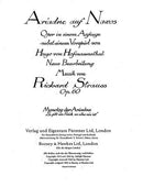 Ariadne auf Naxos op. 60より"Es gibt ein Reich, wo alles rein ist"