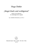 Singet frisch und wohlgemut for four-part choir op. 12/4