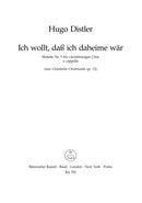 Ich wollt, daß ich daheime wär für vierstimmigen Chor a cappella Nr. 5 -Motette zum Totensonntag- (aus Geistliche Chormusik (1934-1941) op. 12)