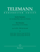 Six Sonatas for Two Violins (or Two Flutes) op. 2 TWV 40:101, 102, 104, vol. 1