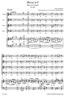 Mass F major D 105 (ヴォーカル・スコア)