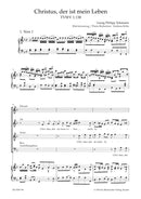Christus, der ist mein Leben TVWV 1:138 (Chorale Setting) (ヴォーカル・スコア)