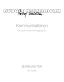 Kommunikationen für six Instrumentalgruppen (1971/1972)(ポケットスコア)
