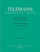 Concerto for Violin and Orchestra E major TWV 51:E2