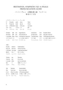 Symphony No. 9 D minor, op. 125 (Finale) ヴォーカル・スコア+発音ガイド / Beethoven (Bärenreiter)