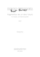 fragmentos de un libro futuro for soprano and guitar-quartet (2007)