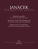Zapisnik zmizeleho (The Diary of One Who Disappeared / Tagebuch eines Verschollenen) for Tenor, Alto, three Female Voices and Piano