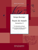 Avant de mourir op. 17 (cello and piano)