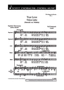 Five Songs on old texts, 1. True Love - Wahre Liebe