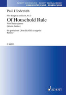 Five Songs on old texts, 3. Of Household Rule - Vom Hausregiment