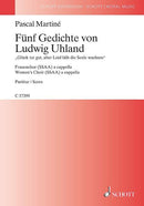 Fünf Gedichte von Ludwig Uhland