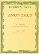 Three Sonatas for Alto Recorder and Basso continuo