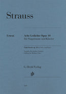 Acht Gedichte = Eight Poems, op. 10 (Medium voice and Piano)