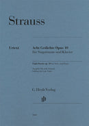 Acht Gedichte  = Eight Poems, op. 10 (Low Voice and Piano)