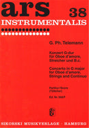 Concerto G major for Oboe d'amore, Strings and basso continuo, TWV 51:G3 (Score Only)