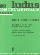 Quartet G major for Flute, Violin, Viola and basso continuo, TWV 43:G12 (Set of Parts)