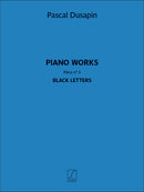 Piano works - Pièce n° 3 - Black letters