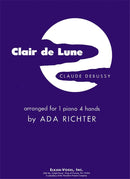 Clair de Lune: Arranged for 1 Piano 4 Hands