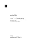 And I heard a voice ...