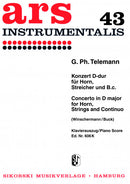 Concerto D major for Horn, Strings and basso continuo, TWV 51:D8 (Piano Reduction)