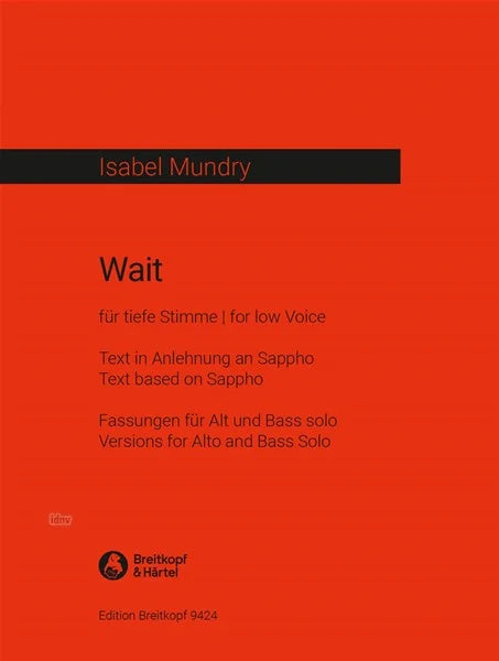Wait (version for alto and bass)