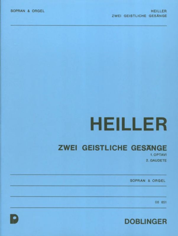 Zwei geistliche Gesänge (soprano and organ)