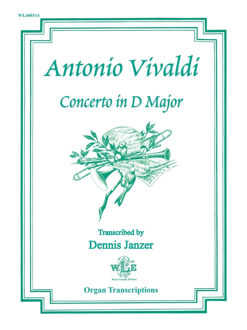 Concerto in D major, RV 93; transcribed for organ