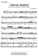 Udacrep Akubrad: for two percussionists and orchestra (Parts)