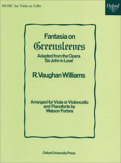 Fantasia on Greensleeves (Viola or Cello & Piano)