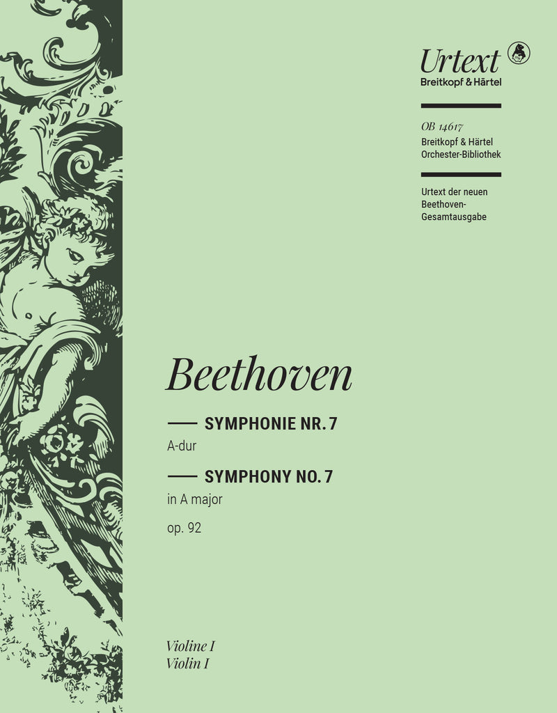 Symphonie Nr. 7 A-dur = Symphony No. 7 in A major Op. 92 (Violin 1 Part)